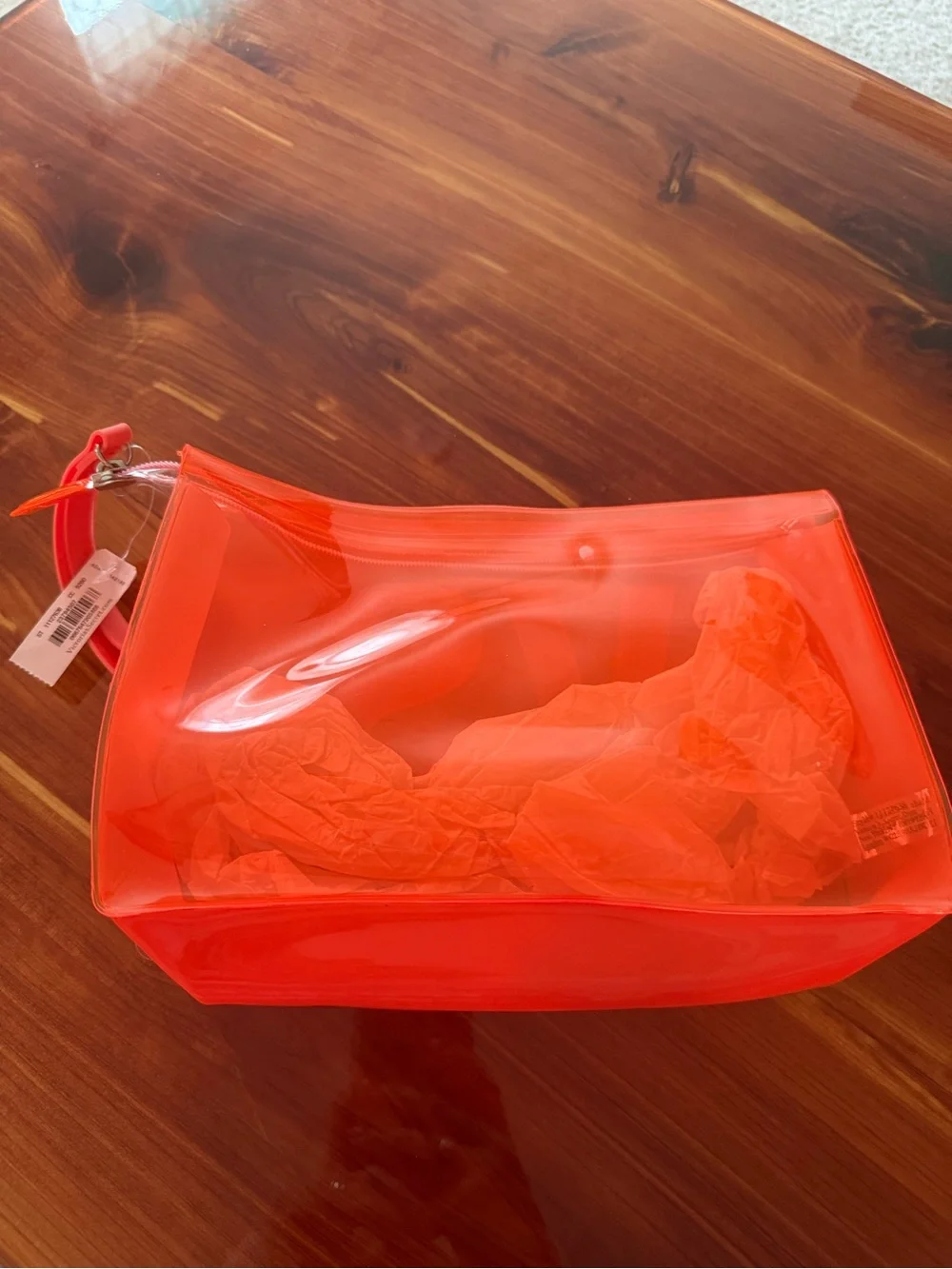 Victoria's Secret Coral Pink Clear 'VS Very Sexy' Cosmetic Bag